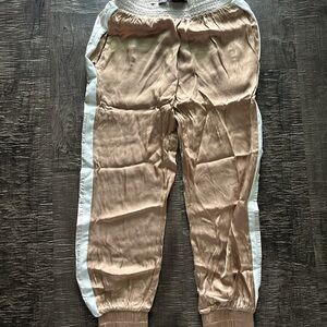 Zara gold and White Joggers